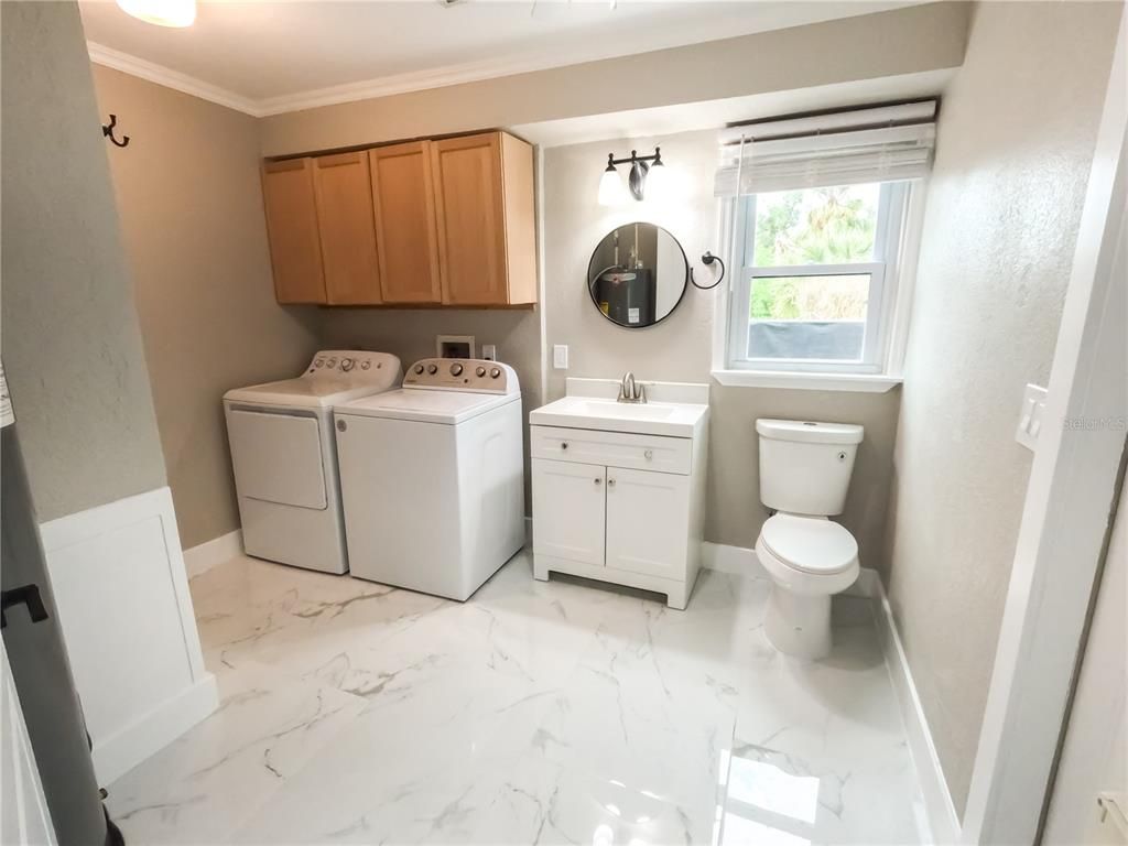 Bathroom, Interior, Marble, Washer