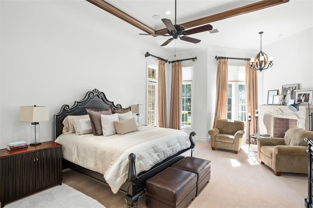 Bedroom, Chandelier, Interior, Recessed Lighting