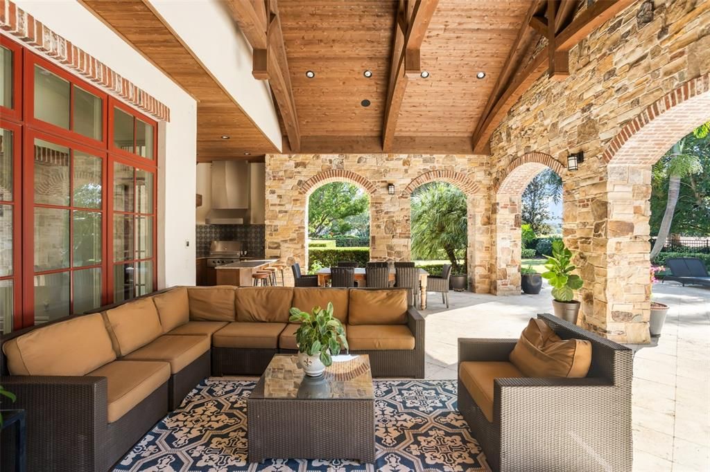 Exterior, Living room, Stone Walls