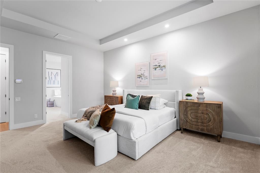 Bedroom, Interior, Recessed Lighting