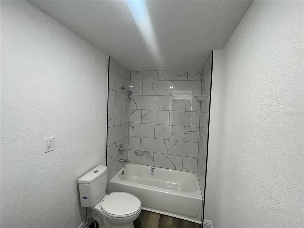Bathroom, Interior, Marble Walls, Wood Texture Flooring
