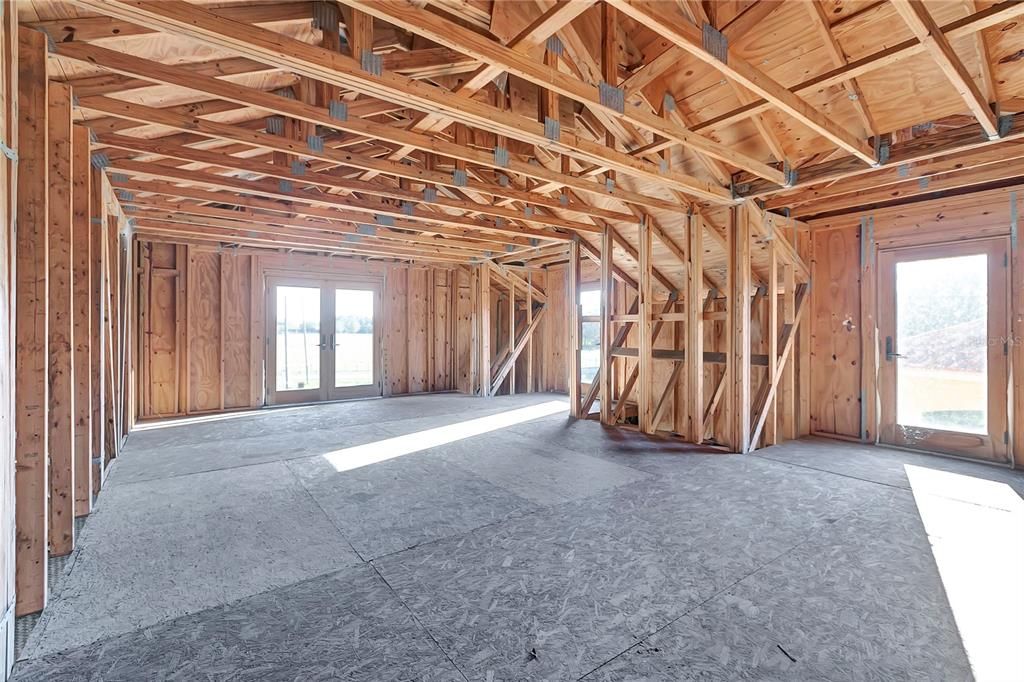 Empty room, Interior, Wooden Beams, Wooden Ceilings, Wooden Walls