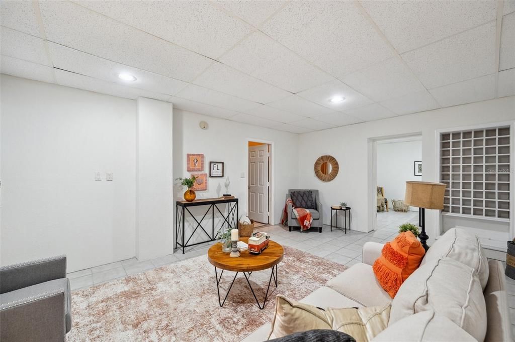 Interior, Living room, Recessed Lighting