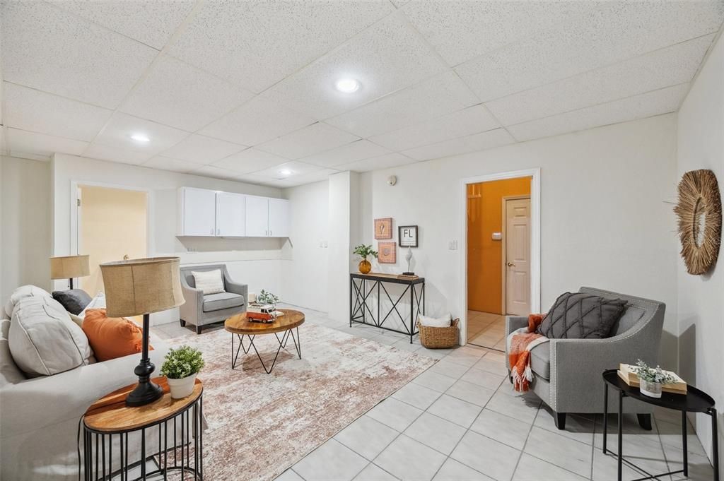 Interior, Living room, Recessed Lighting