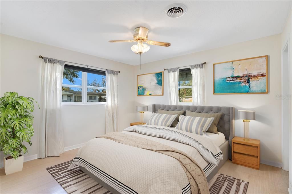 Bedroom, Interior, Wood Texture Flooring