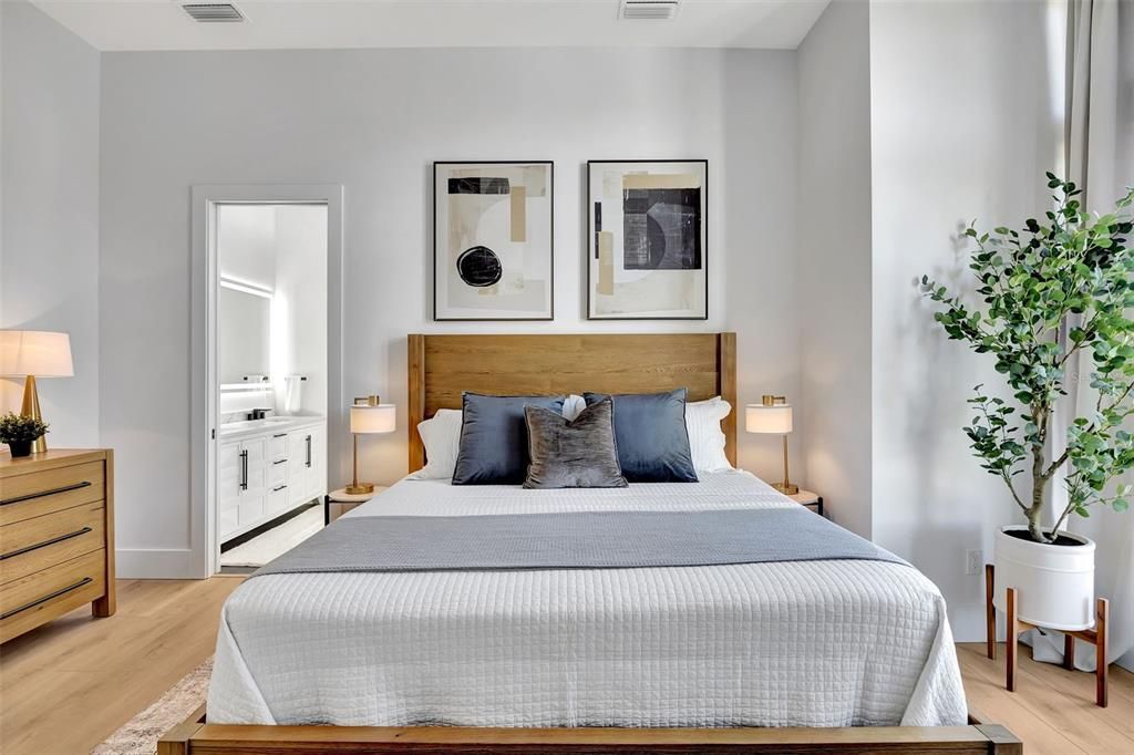 Bedroom, Interior, Wood Texture Flooring