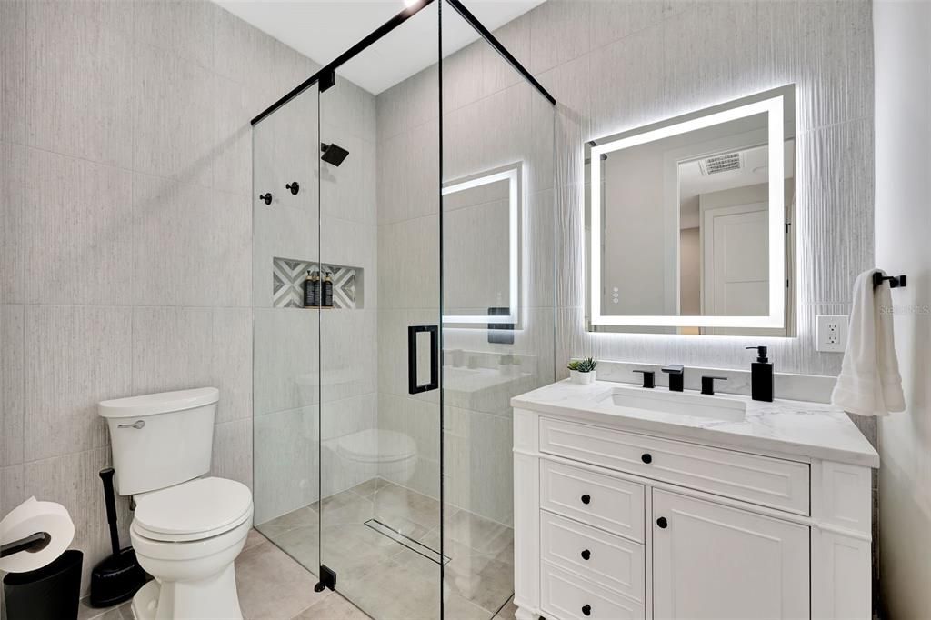 Bathroom, Glass Shower, Interior