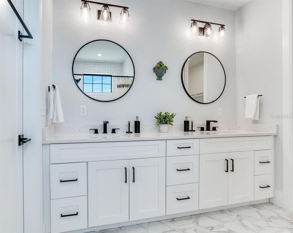 Bathroom, Dual Sink Vanities, Interior, Marble