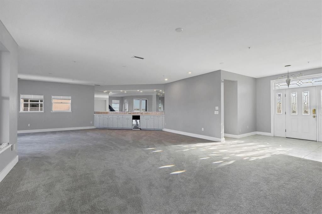 Empty room, Interior, Kitchen, Pendant Lights, Recessed Lighting