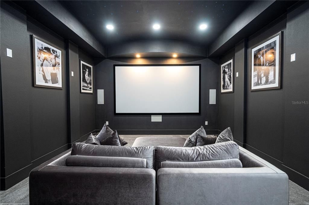 Interior, Projection Screen, Recessed Lighting, Theatre Room