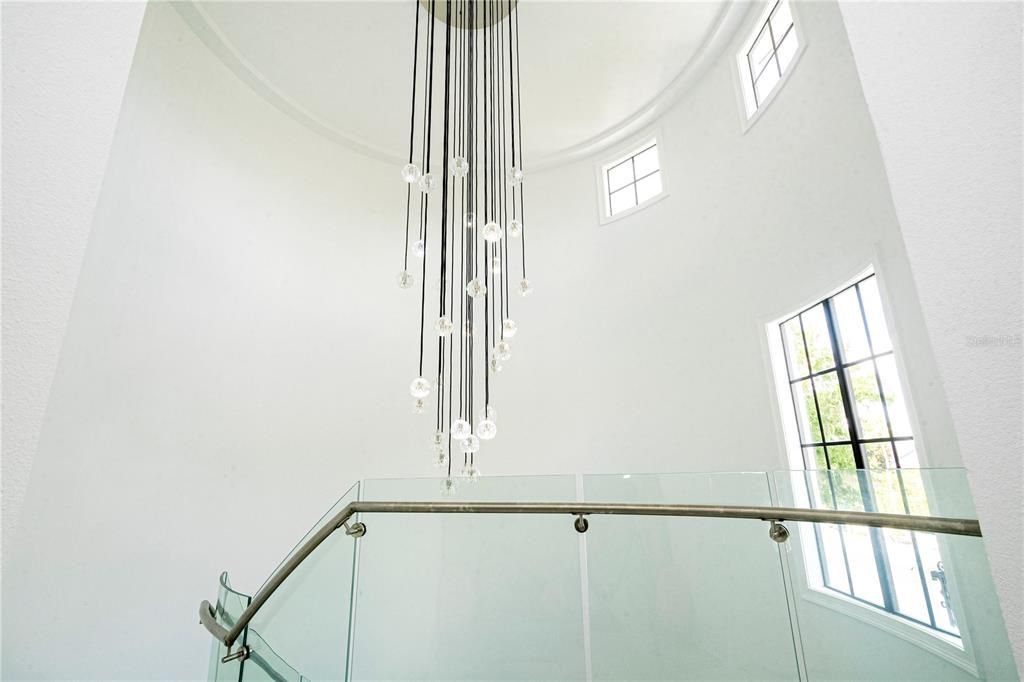 Bathroom, Glass Shower, Interior, Pendant Lights