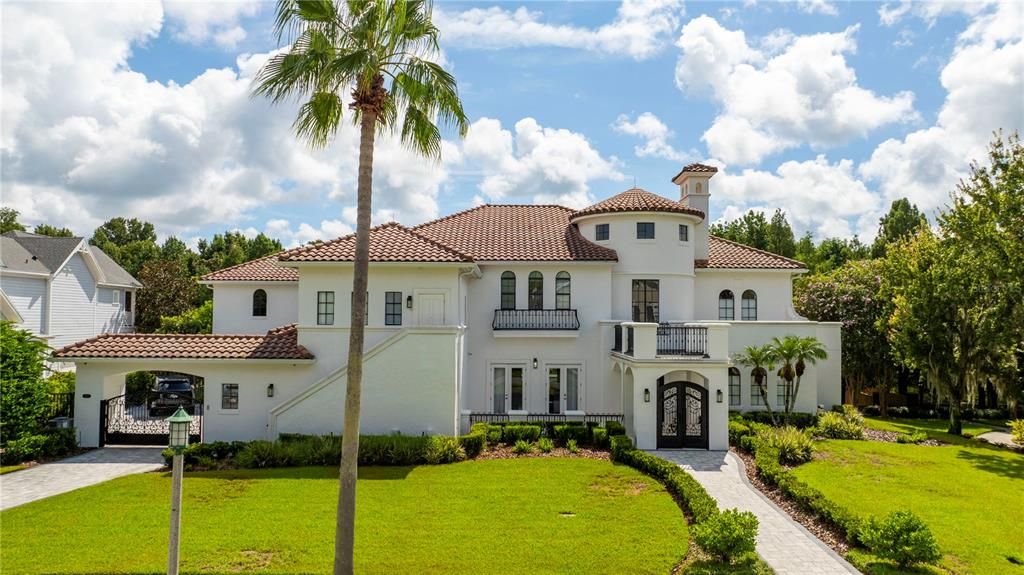 Attached, Backyard, Exterior, Facade, Mediterranean