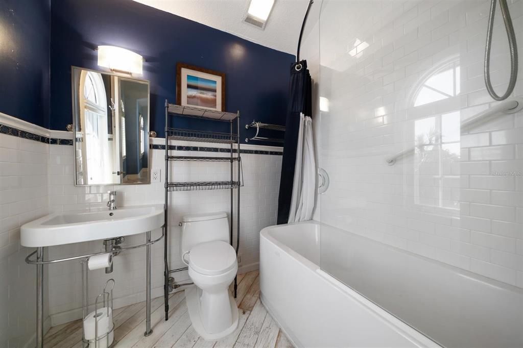 Bathroom, Free Standing Baths, Interior, Wood Texture Flooring