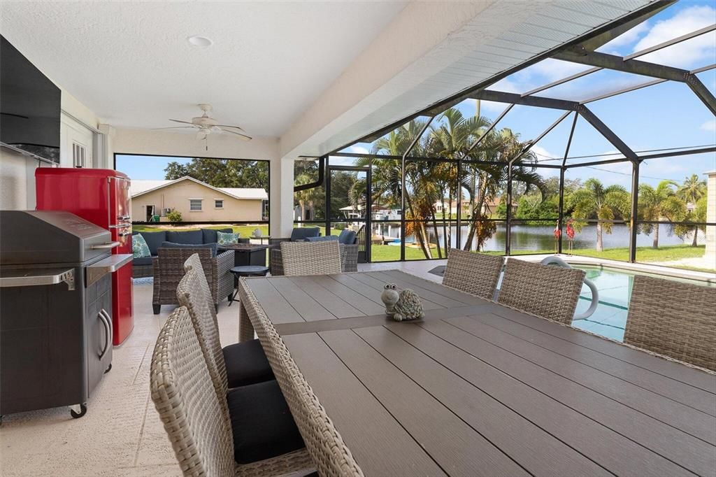 Dining room, Glass Ceilings, Interior, Living room, Pool, Sun Room, Water