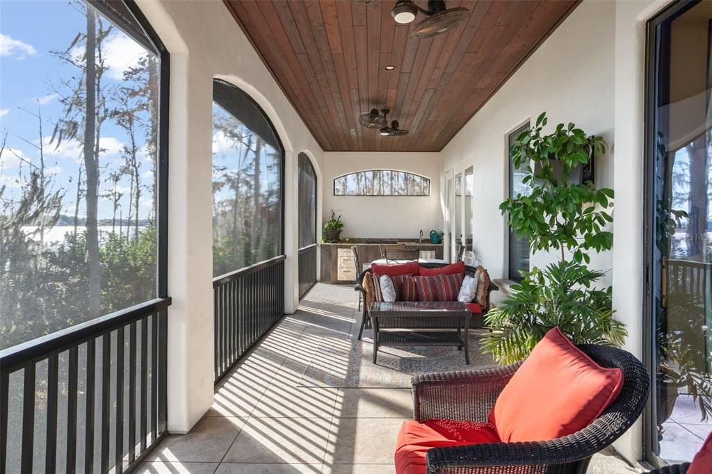 Interior, Sun Room, Wooden Ceilings