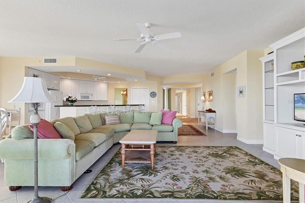 Interior, Kitchen, Living room, Recessed Lighting