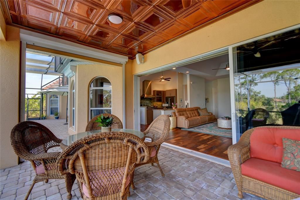 Dining room, Interior, Living room, Pendant Lights, Wooden Ceilings, Wood Texture Flooring