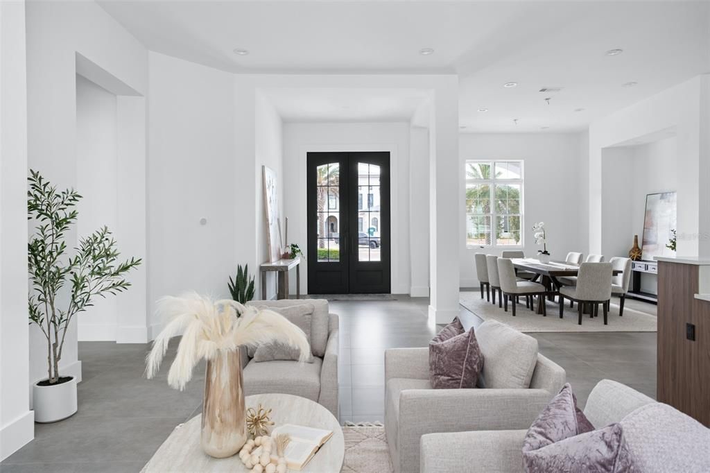 Dining room, Interior, Living room, Recessed Lighting