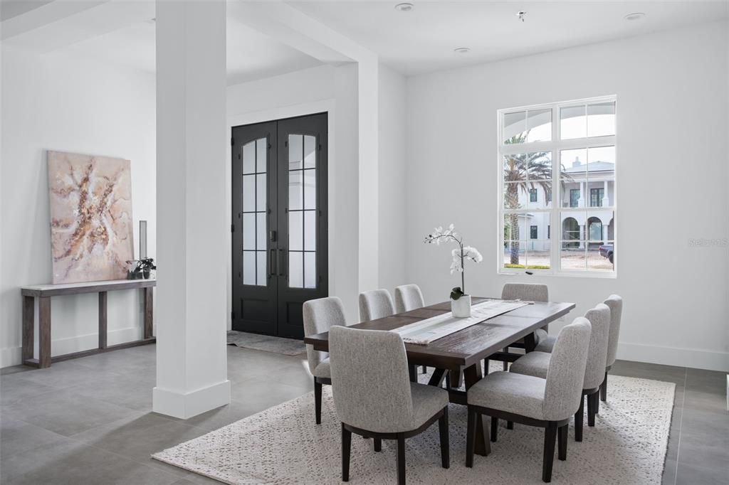 Dining room, Interior, Recessed Lighting