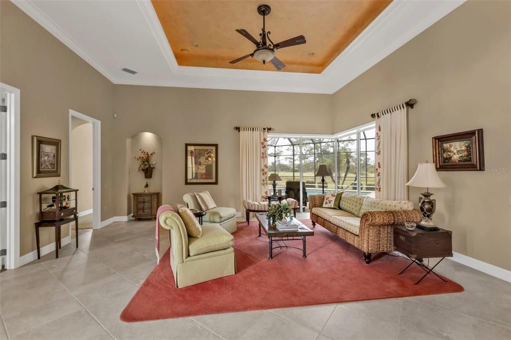 Interior, Living room, Recessed Lighting