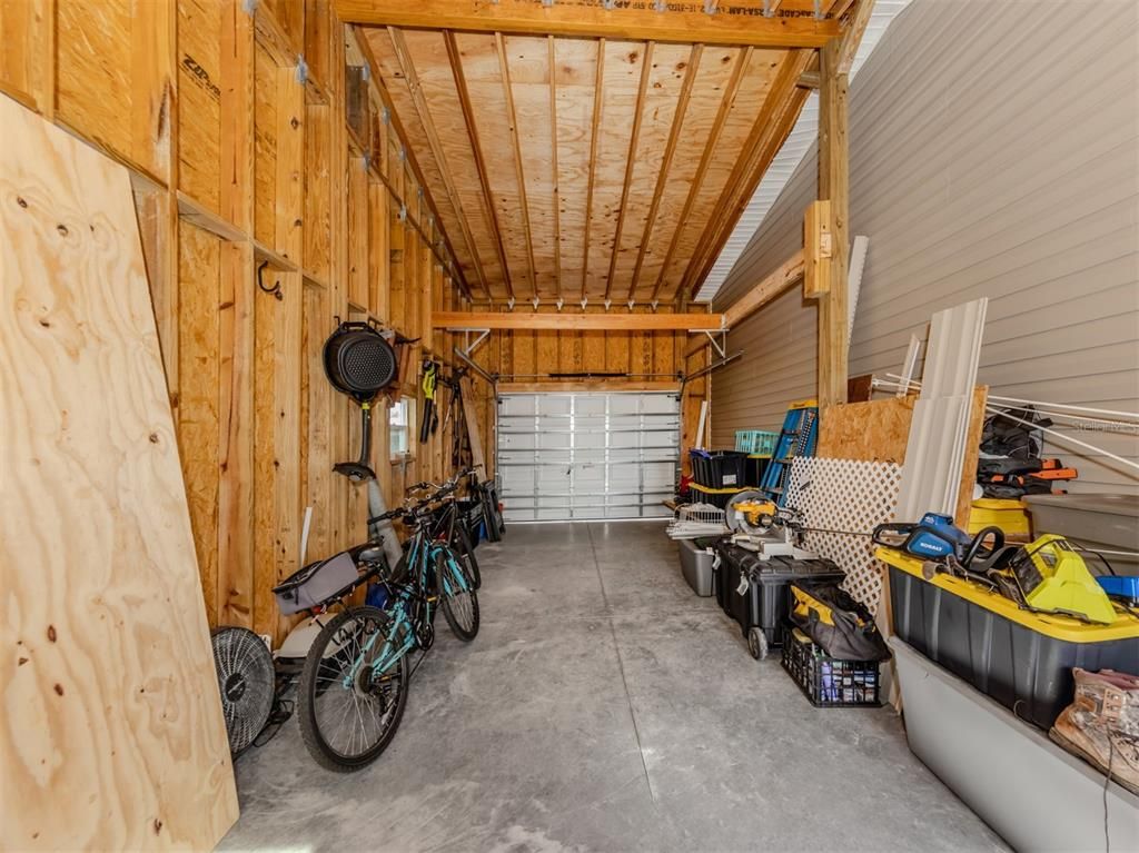 Garage, Interior, Wooden Beams, Wooden Ceilings, Wooden Walls
