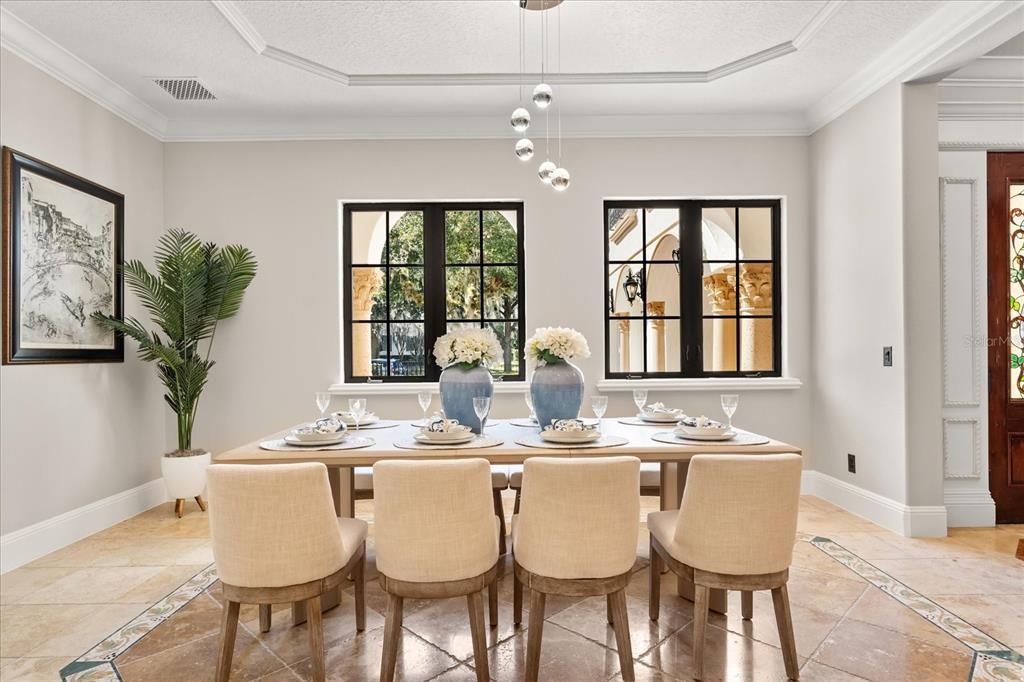 Dining room, Interior, Pendant Lights
