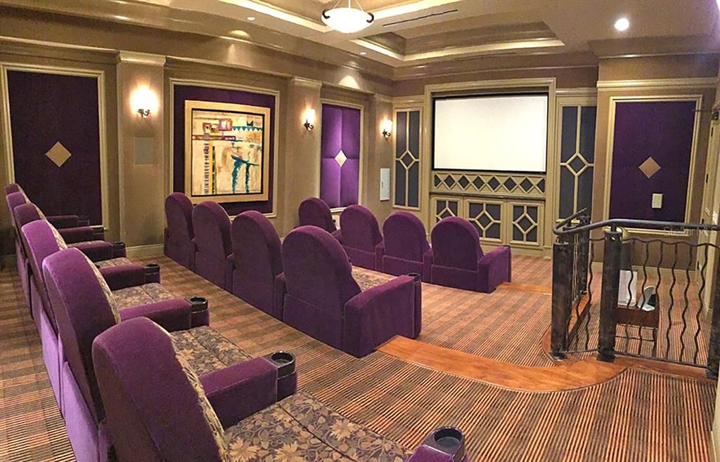 Home Theatre Room, Interior, Projection Screen, Recessed Lighting, Theatre Room