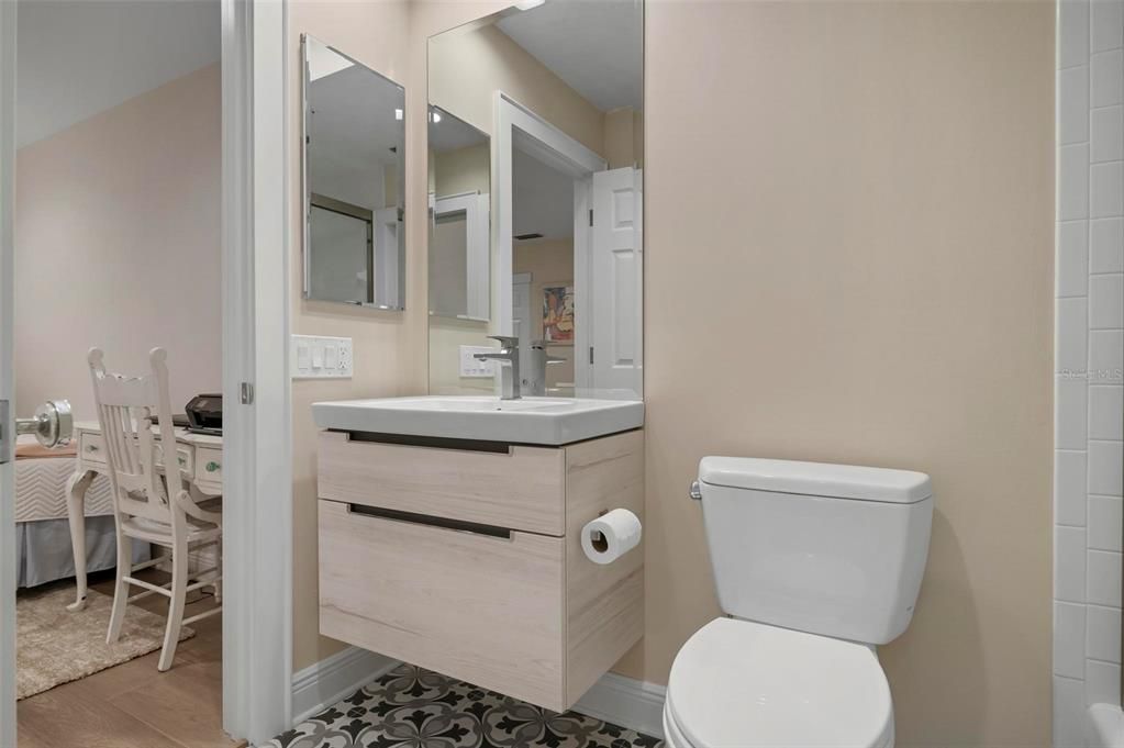 Bathroom, Interior, Wood Texture Flooring