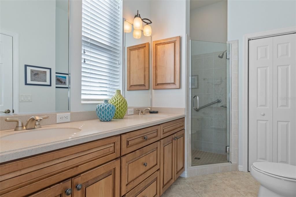 Bathroom, Dual Sink Vanities, Glass Shower, Interior
