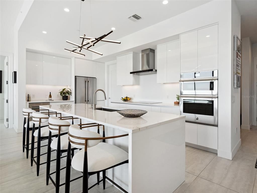 Interior, Kitchen, Pendant Lights, Recessed Lighting, Stainless Steel Appliances