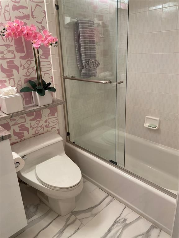 Bathroom, Glass Shower, Interior, Marble