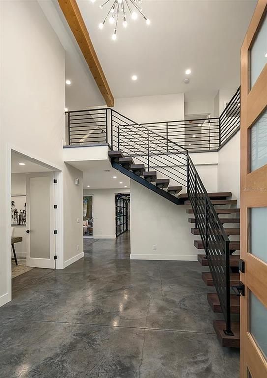 Interior, Recessed Lighting, Wooden Beams