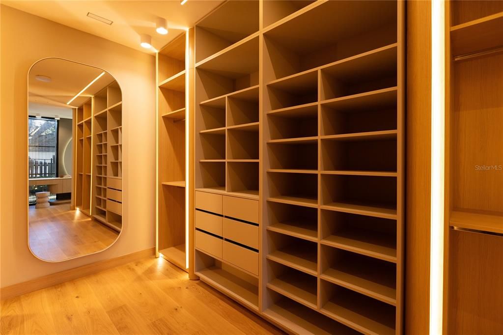 Interior, Walk-in Closets, Wood Texture Flooring
