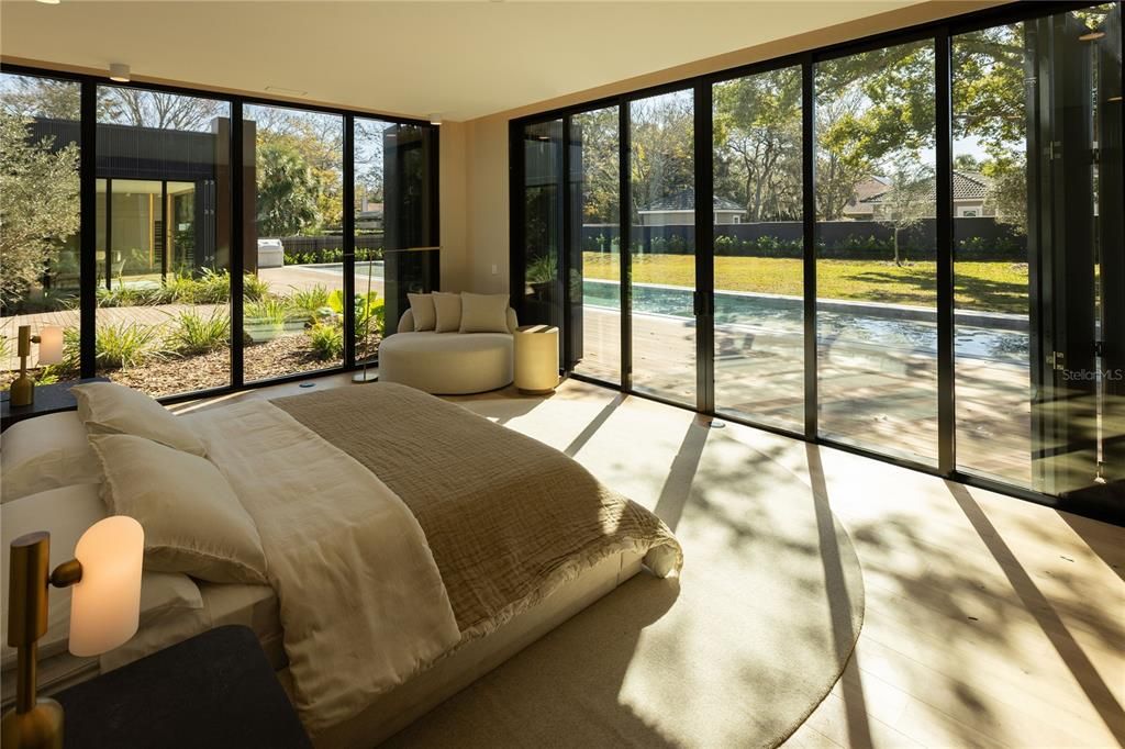 Bedroom, Interior, Sun Room, Wood Texture Flooring
