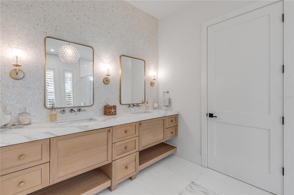 Bathroom, Dual Sink Vanities, Interior, Marble