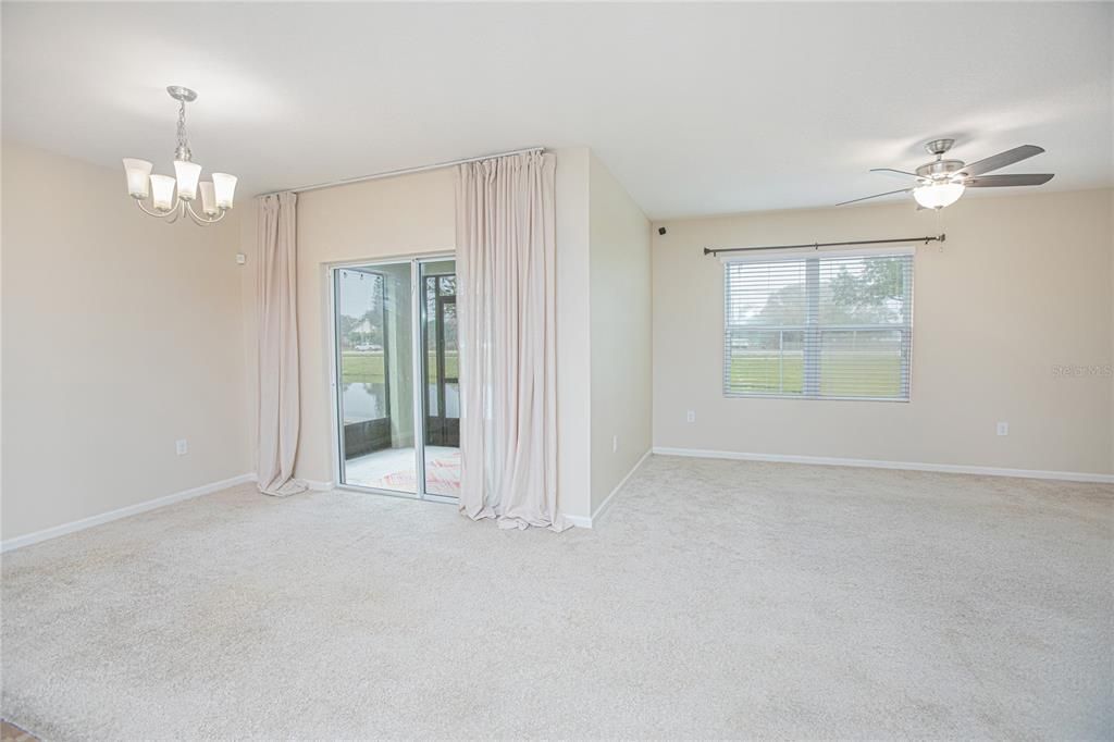Chandelier, Empty room, Interior