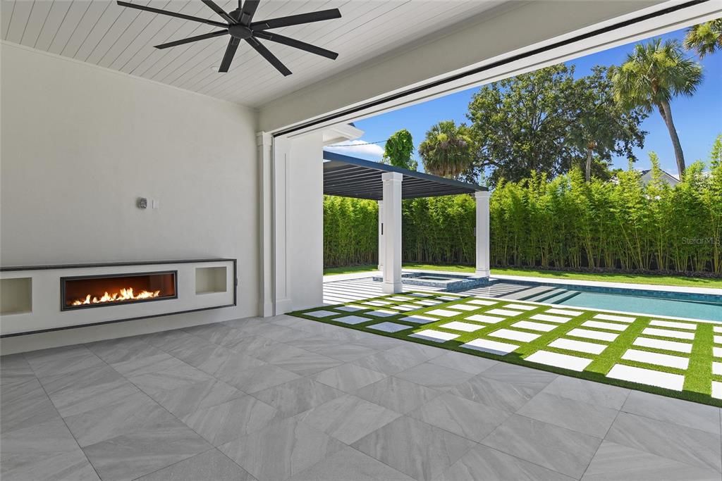 Exterior, Fireplace, Pool