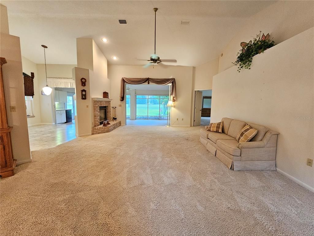 Empty room, Fireplace, Interior, Pendant Lights, Recessed Lighting