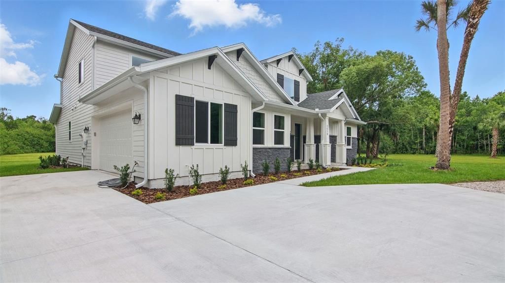Attached, Backyard, Exterior, Facade, Farmhouse