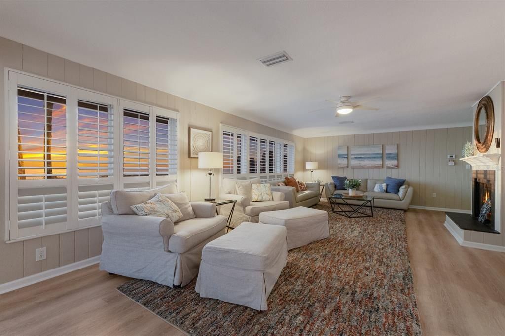 Fireplace, Interior, Living room, Wood Texture Flooring