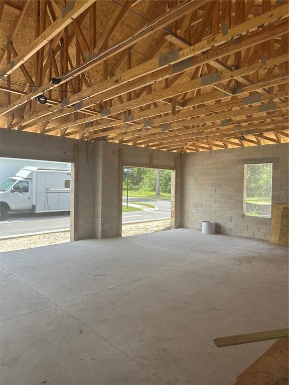 Interior, Stone Walls, Wooden Beams