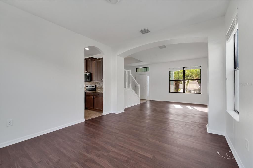Empty room, Interior, Kitchen, Wood Texture Flooring
