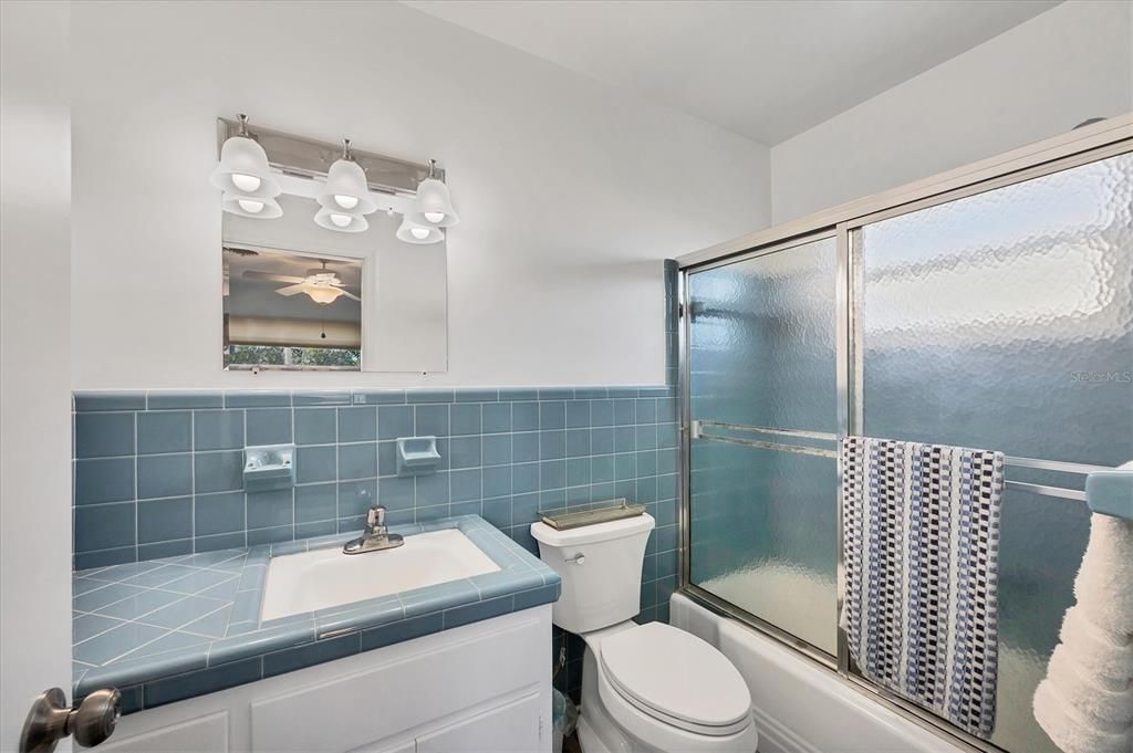 Bathroom, Glass Shower, Interior, Tile Countertops