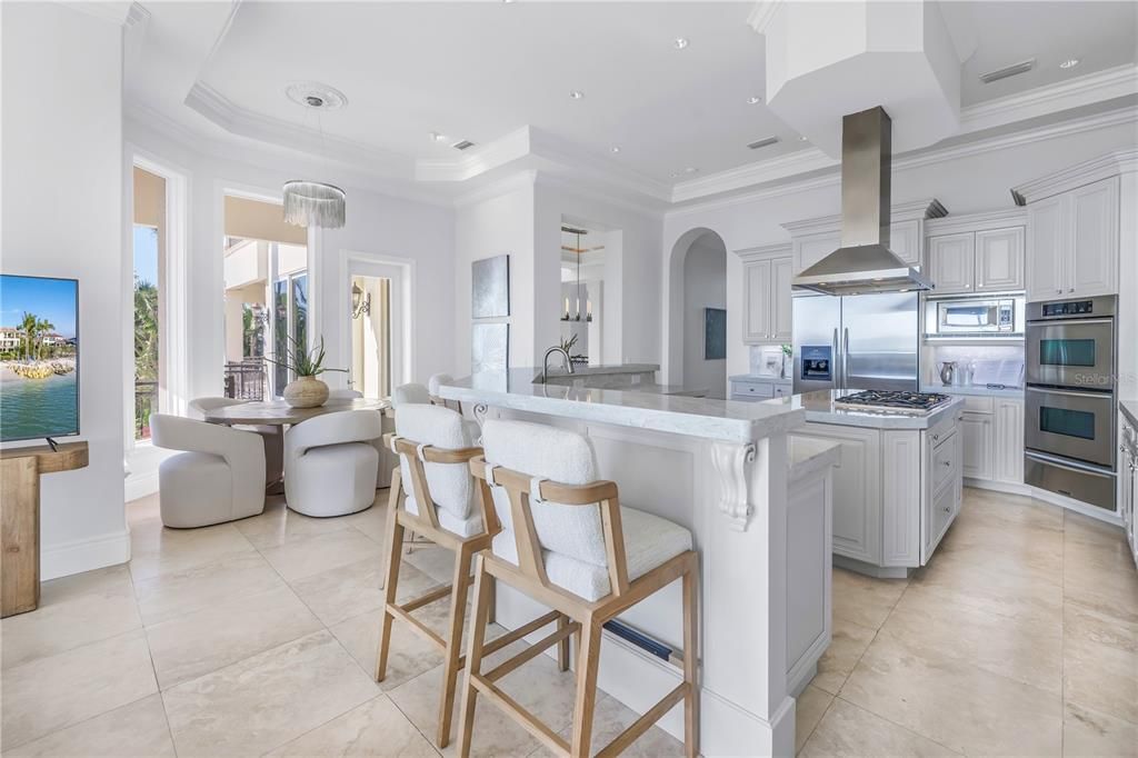 Dining room, Interior, Kitchen, Recessed Lighting, Stainless Steel Appliances, Water