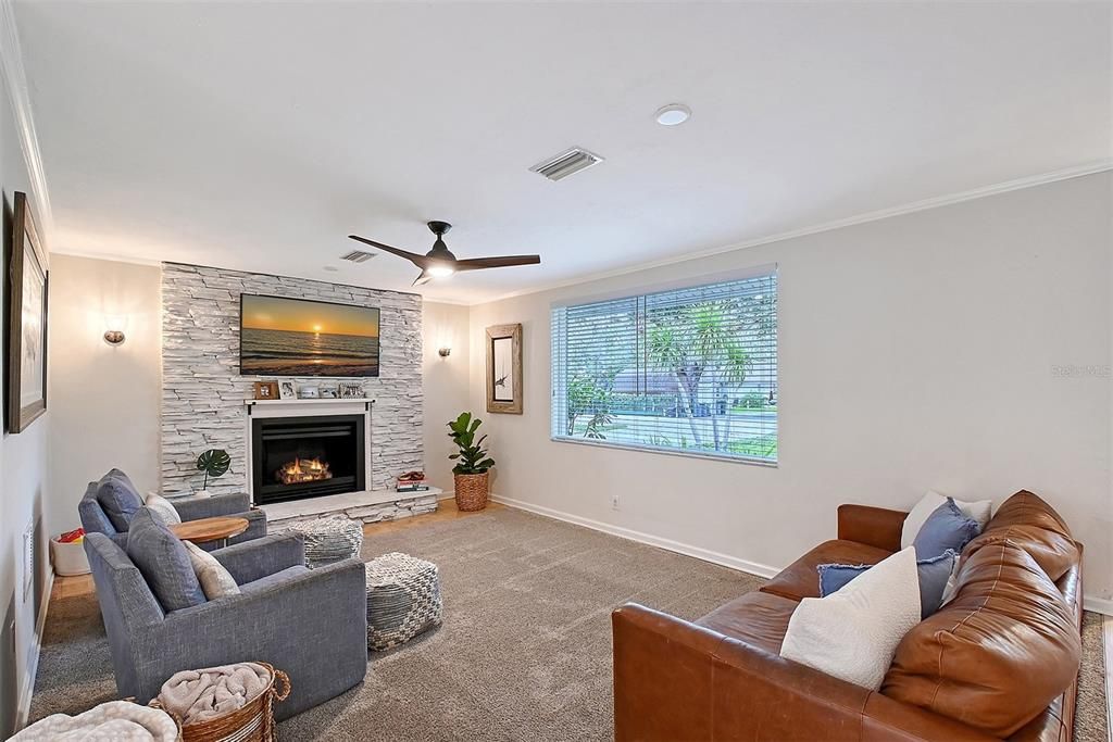 Fireplace, Interior, Living room, Stone Walls
