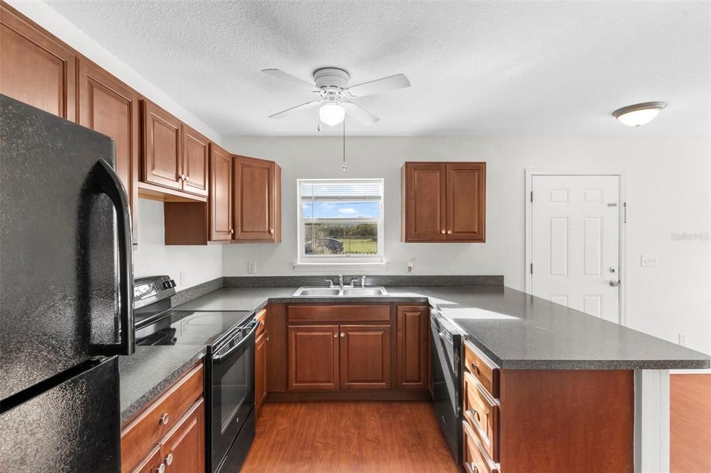Interior, Kitchen, Wood Texture Flooring