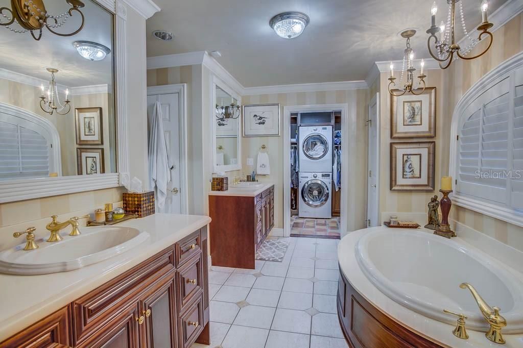 Bathroom, Chandelier, Dual Sink Vanities, Interior