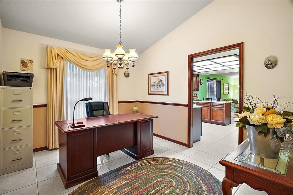 Chandelier, Home Office, Interior