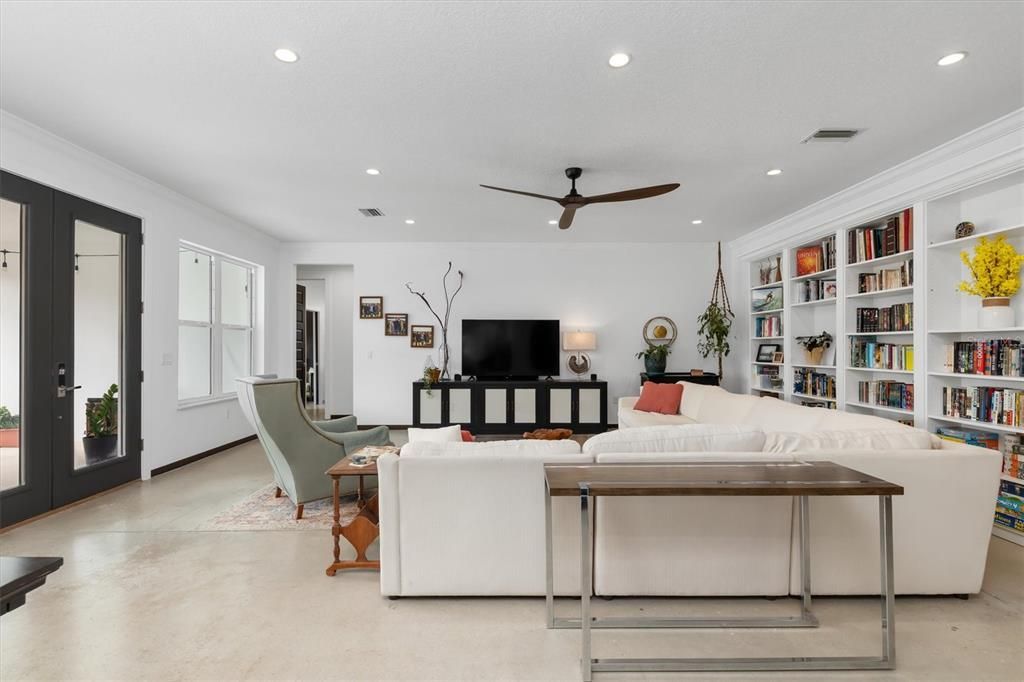 Interior, Living room, Recessed Lighting