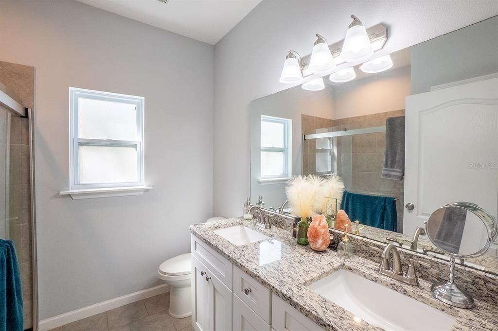 Bathroom, Dual Sink Vanities, Glass Shower, Interior
